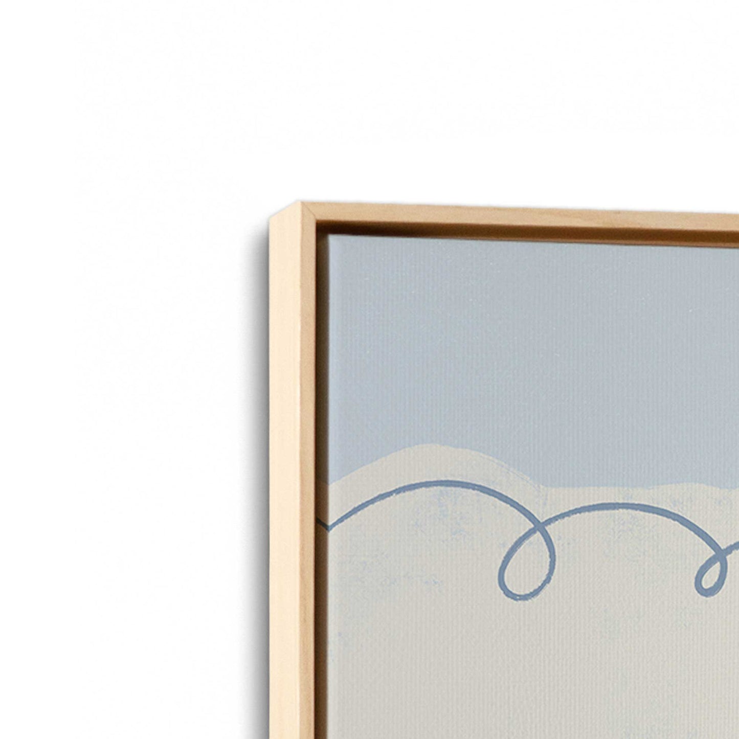 [Color:American Maple], Picture of art in a American Maple frame at an angle