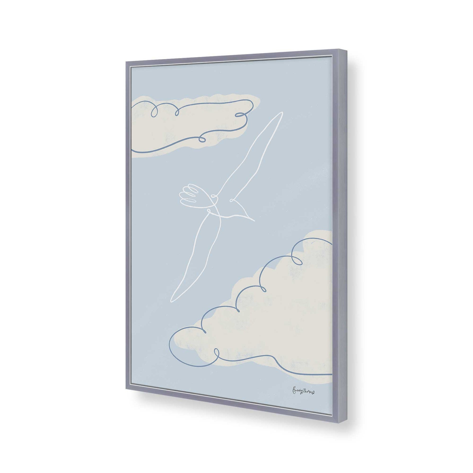 [Color:Polished Chrome], Picture of art in a Polished Chrome frame of the corner