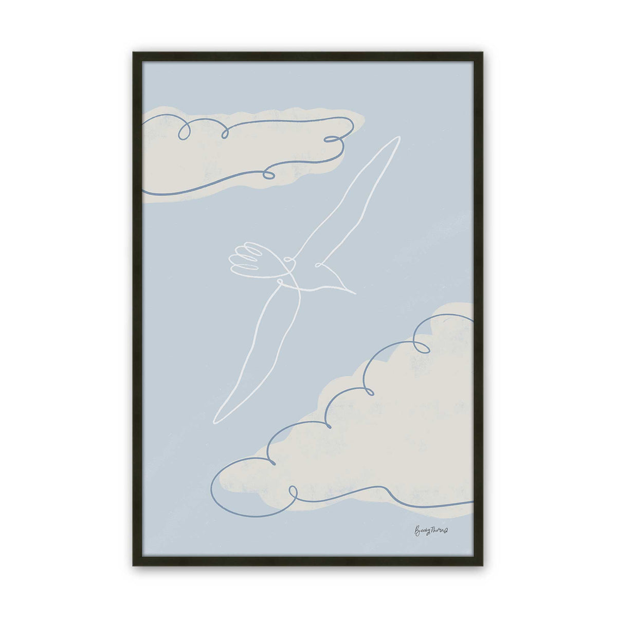 [Color:Satin Black], Picture of art in a Satin Black frame