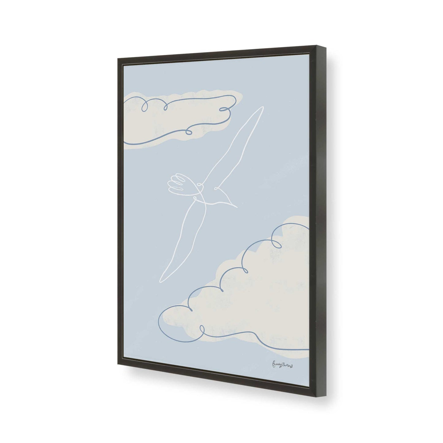 [Color:Satin Black], Picture of art in a Satin Black frame of the corner