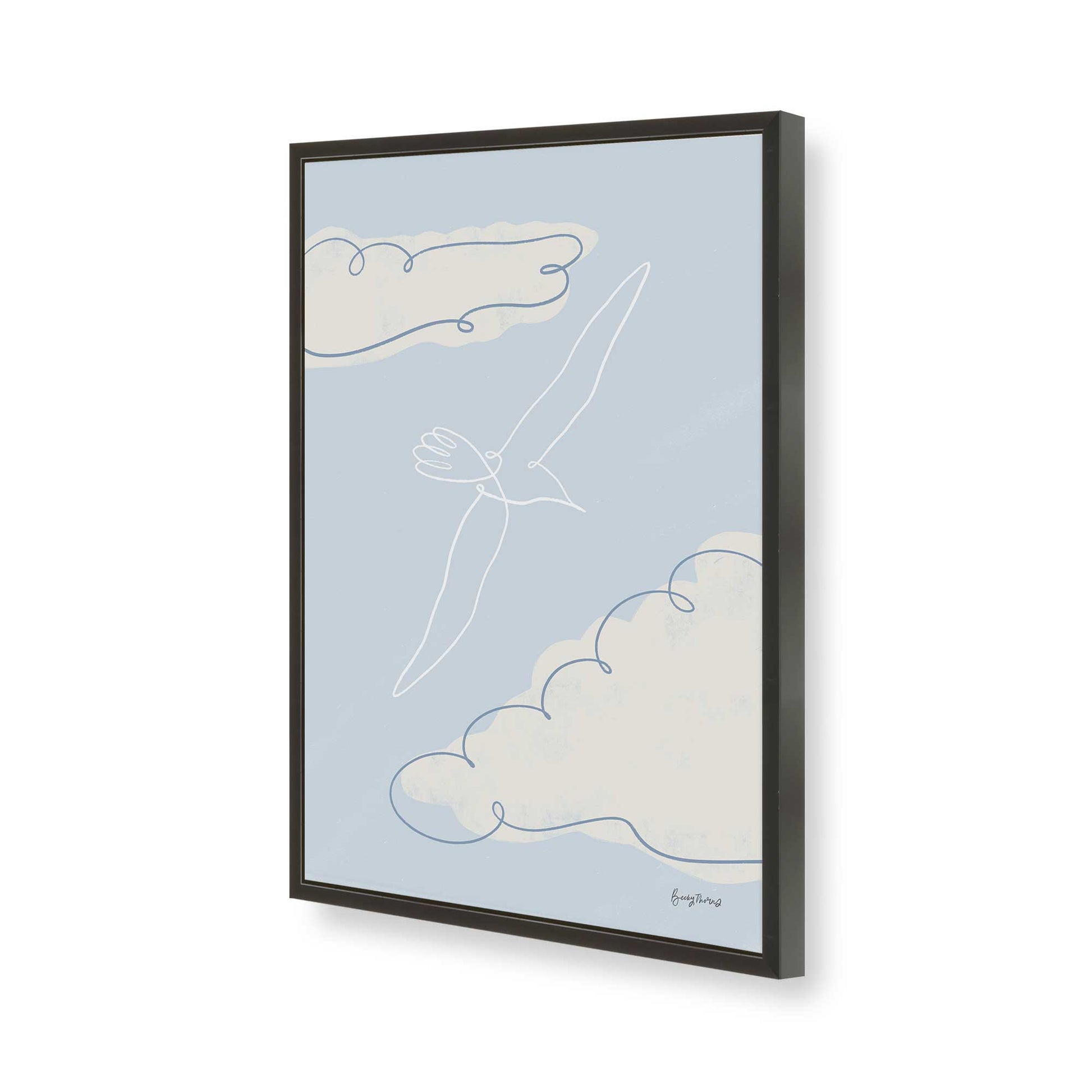 [Color:Satin Black], Picture of art in a Satin Black frame of the corner