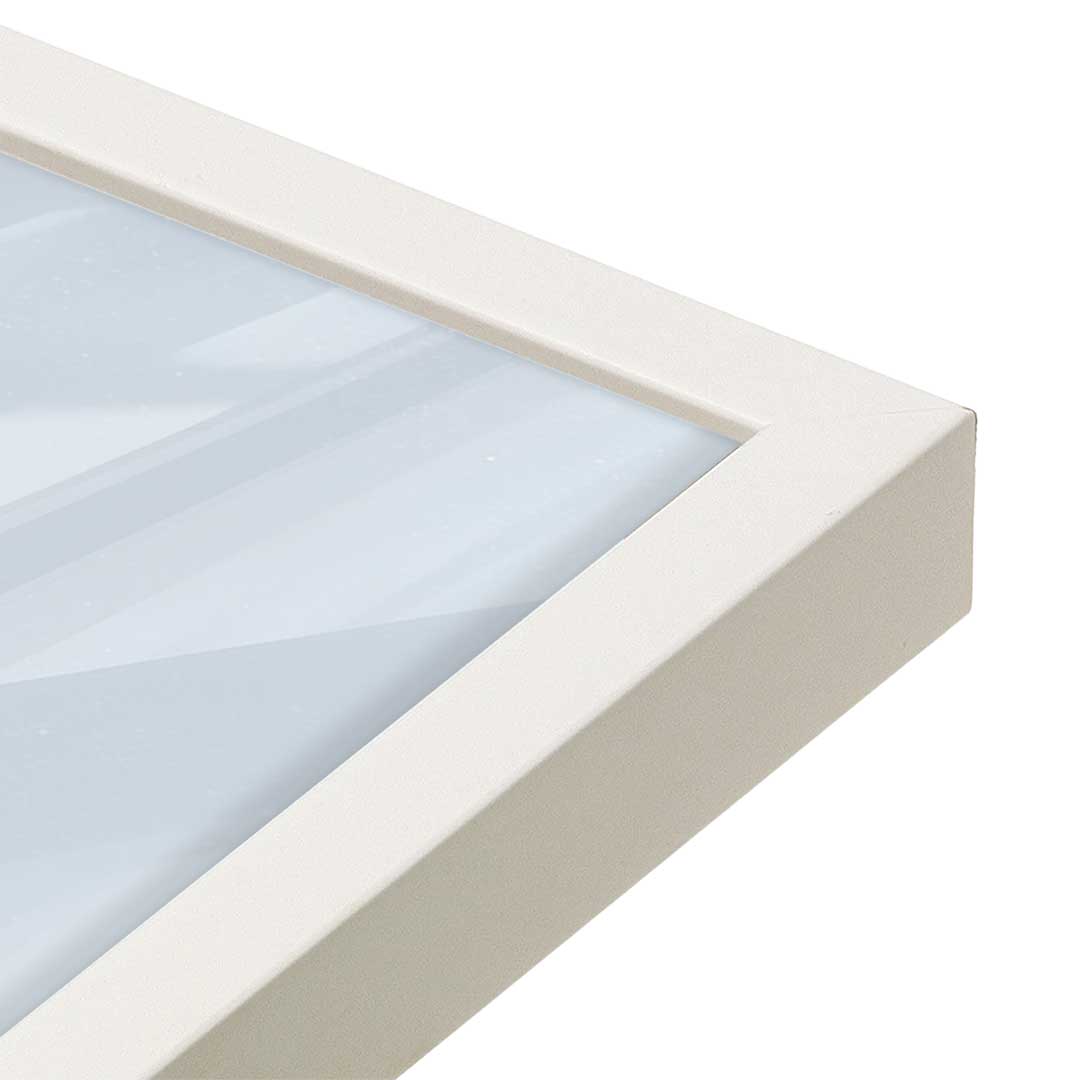 [Color:Opaque White], Picture of art in a Opaque White frame at an angle