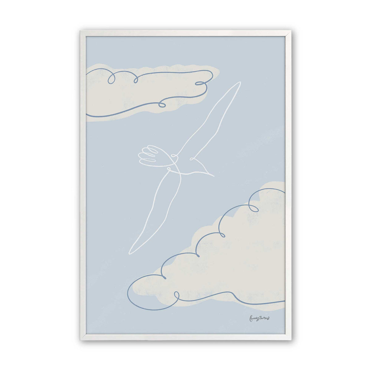 [Color:Opaque White], Picture of art in an Opaque White frame