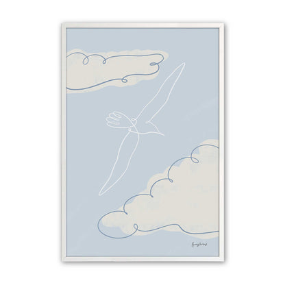[Color:Opaque White], Picture of art in an Opaque White frame