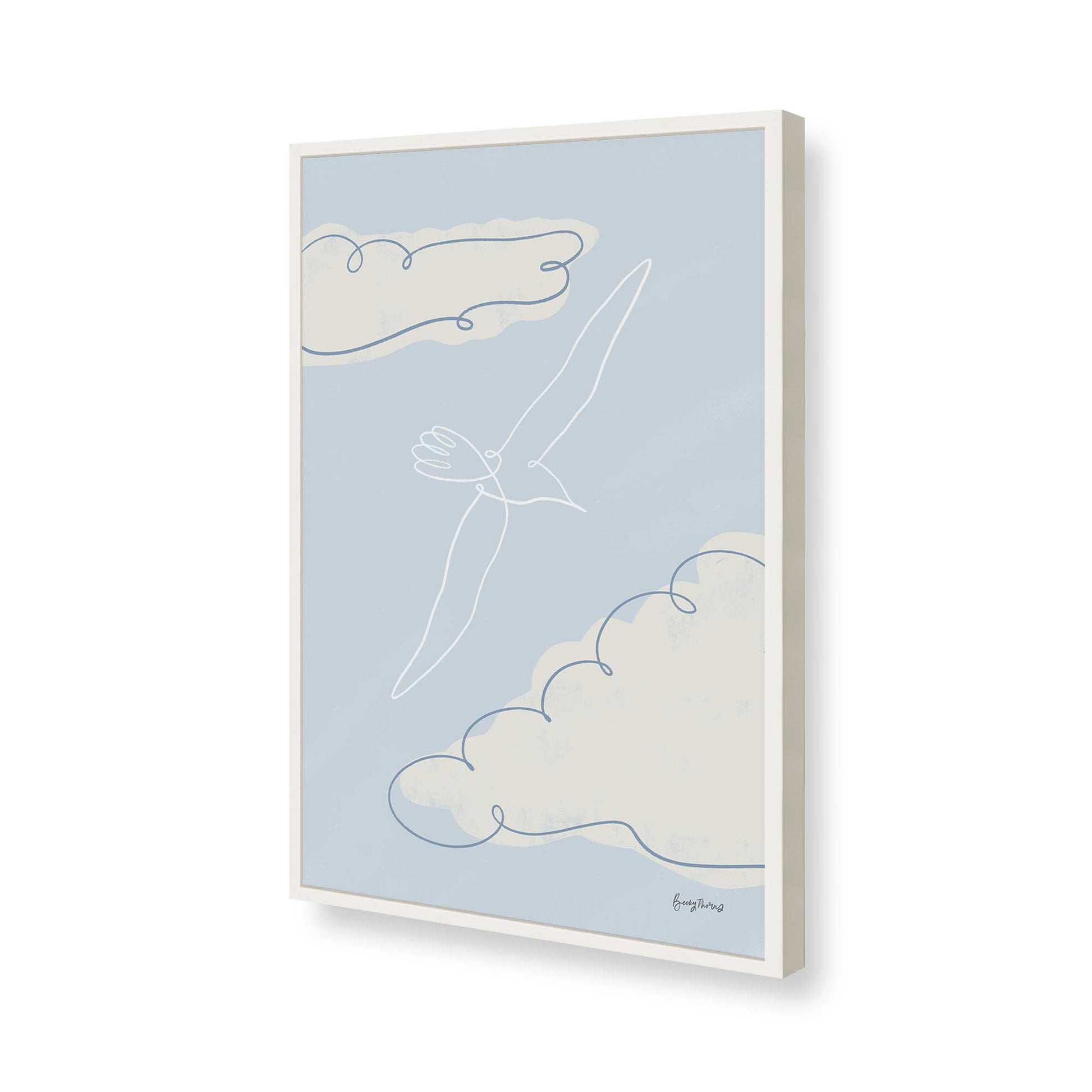[Color:Opaque White], Picture of art in a Opaque White frame of the corner