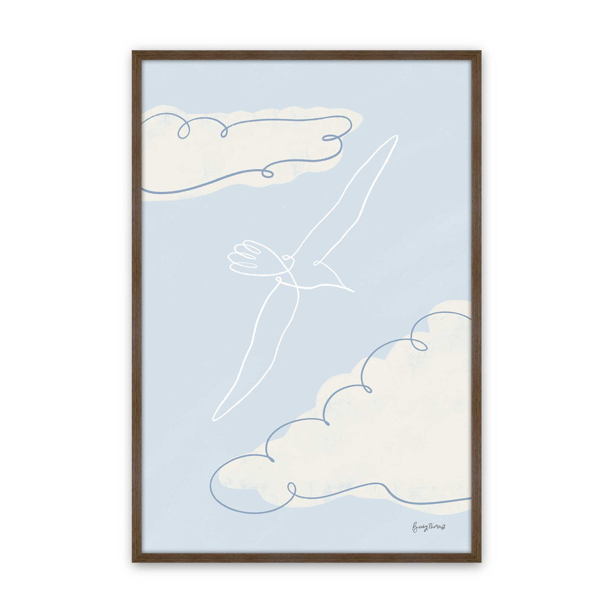 [Color:Walnut], Picture of art in a Walnut frame