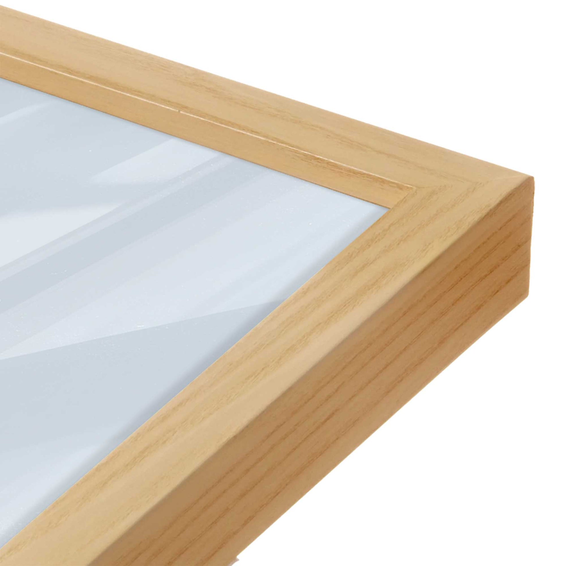 [Color:American Maple], Picture of art in a American Maple frame at an angle