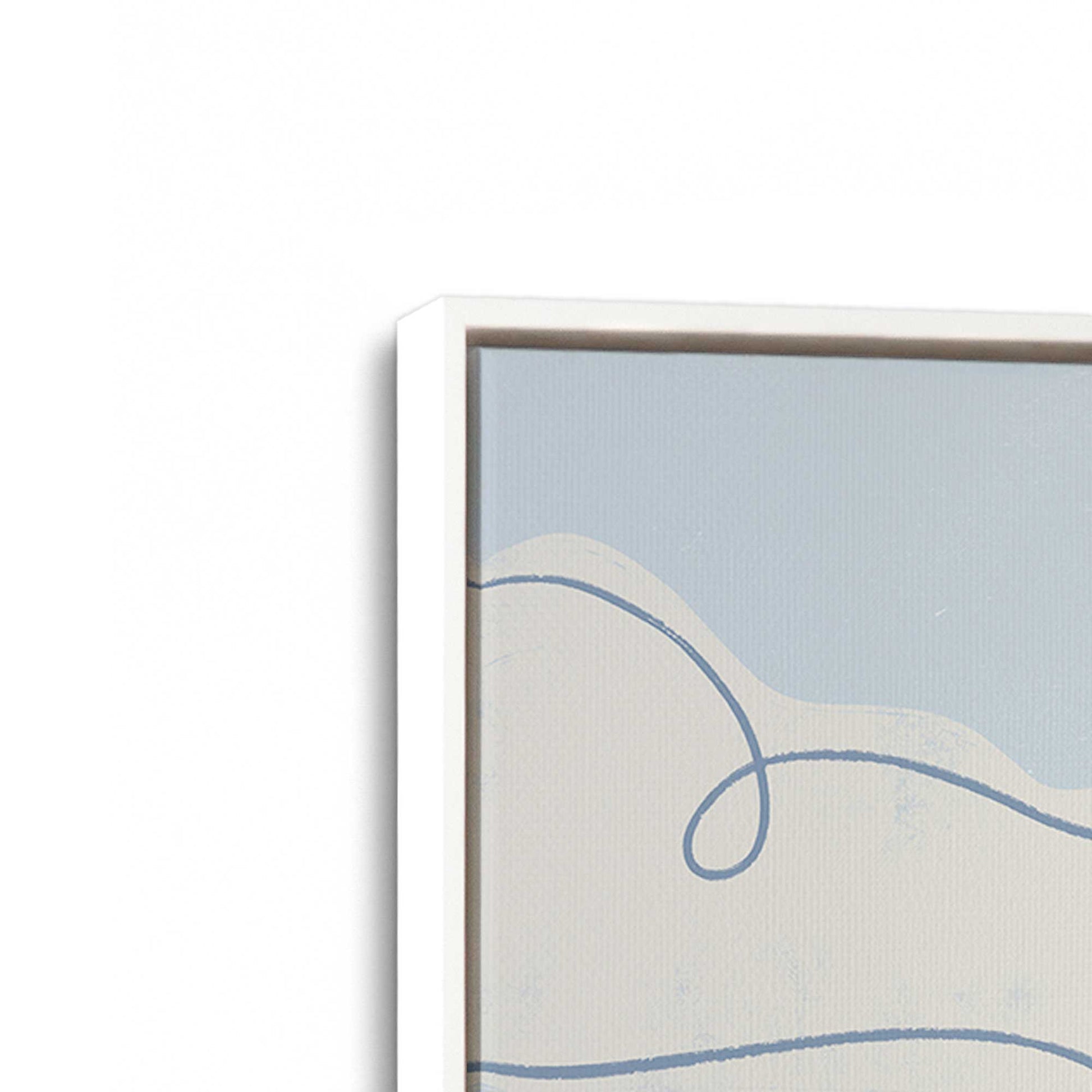 [Color:Opaque White], Picture of art in a White frame at an angle