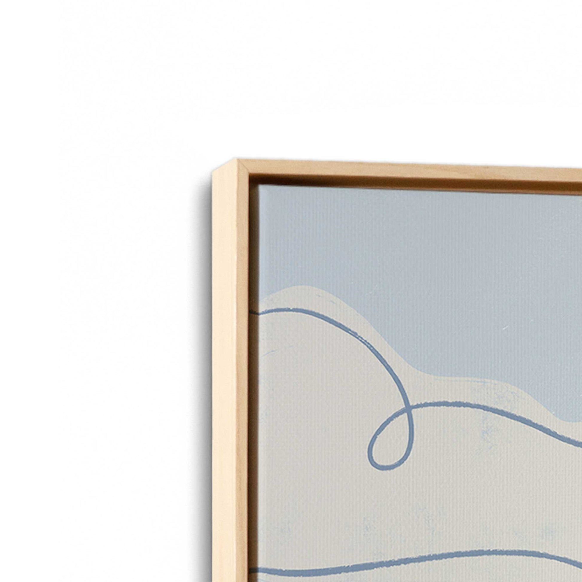 [Color:American Maple], Picture of art in a American Maple frame at an angle