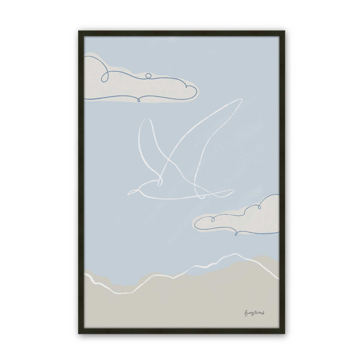 [Color:Satin Black], Picture of art in a Satin Black frame