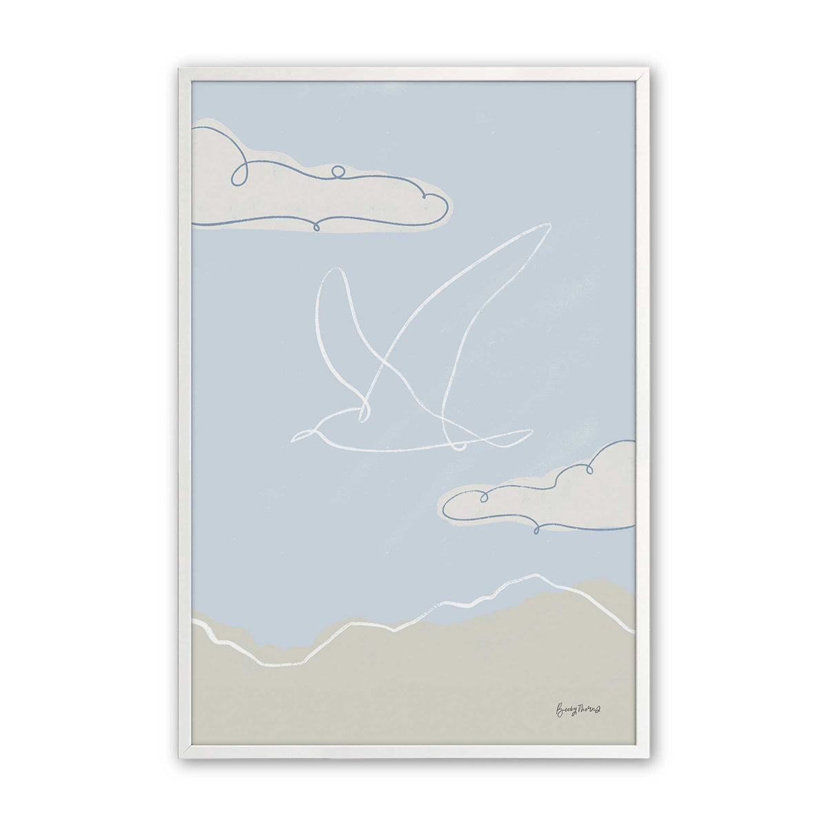 [Color:Opaque White], Picture of art in an Opaque White frame