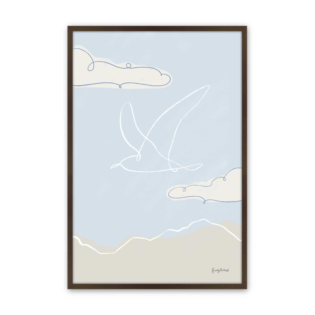 [Color:Belvinder Brown], Picture of art in a Belvinder Brown frame