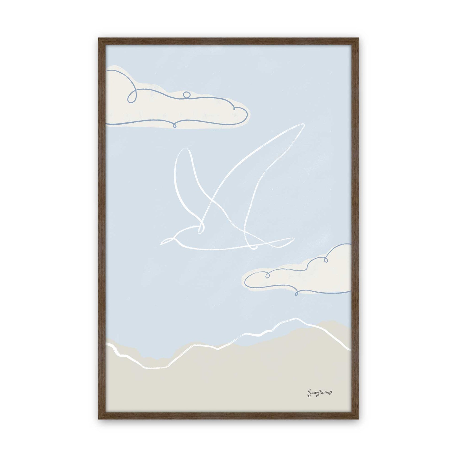[Color:Walnut], Picture of art in a Walnut frame