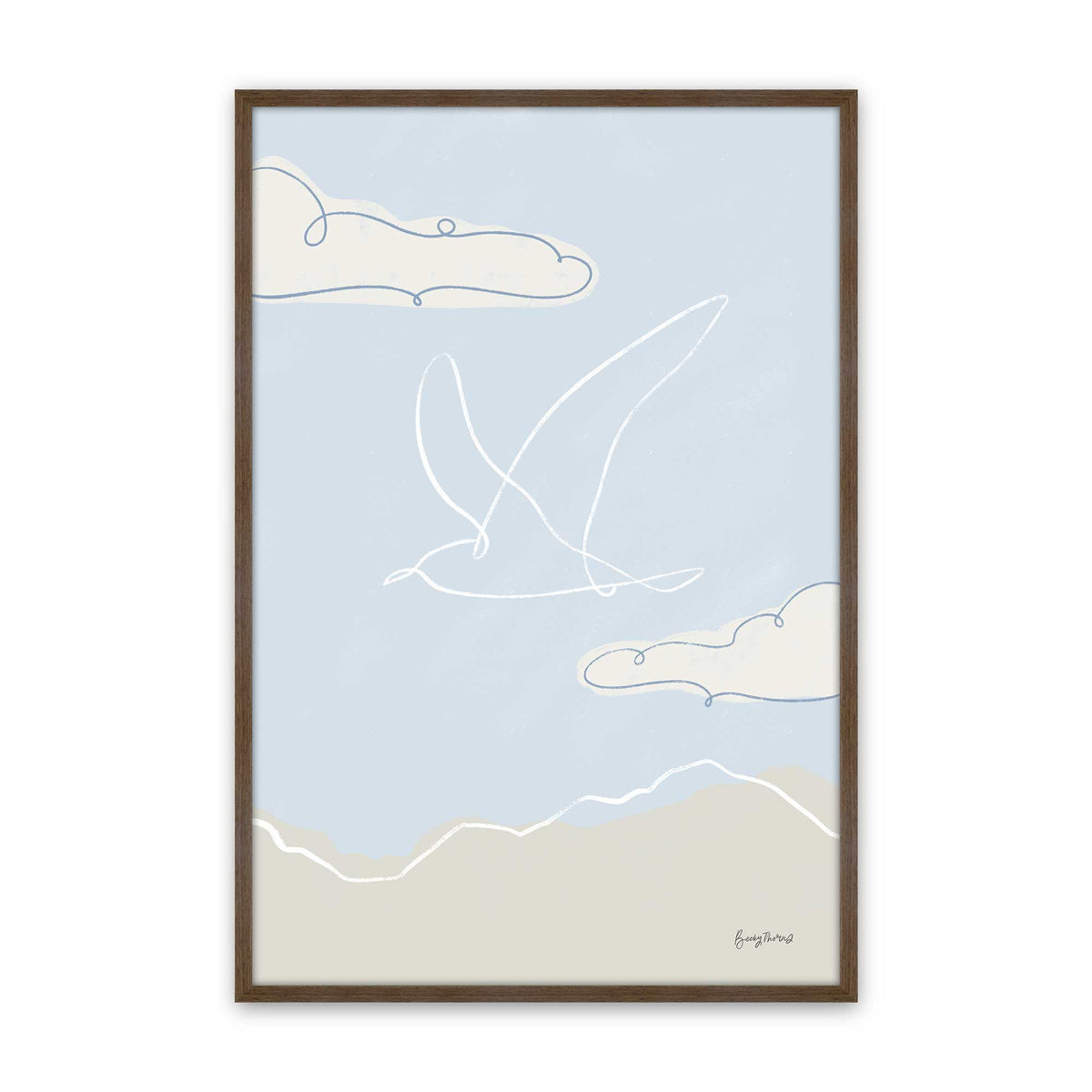 [Color:Walnut], Picture of art in a Walnut frame