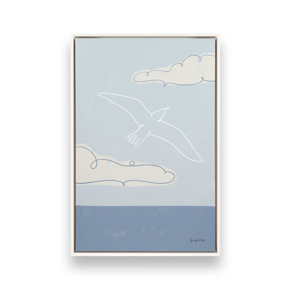 Chill Seagulls Set of 4 Canvas Prints