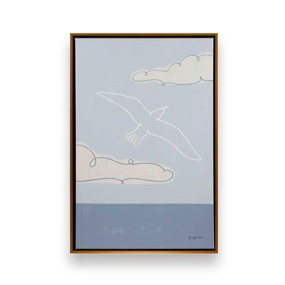 Chill Seagulls Set of 4 Canvas Prints