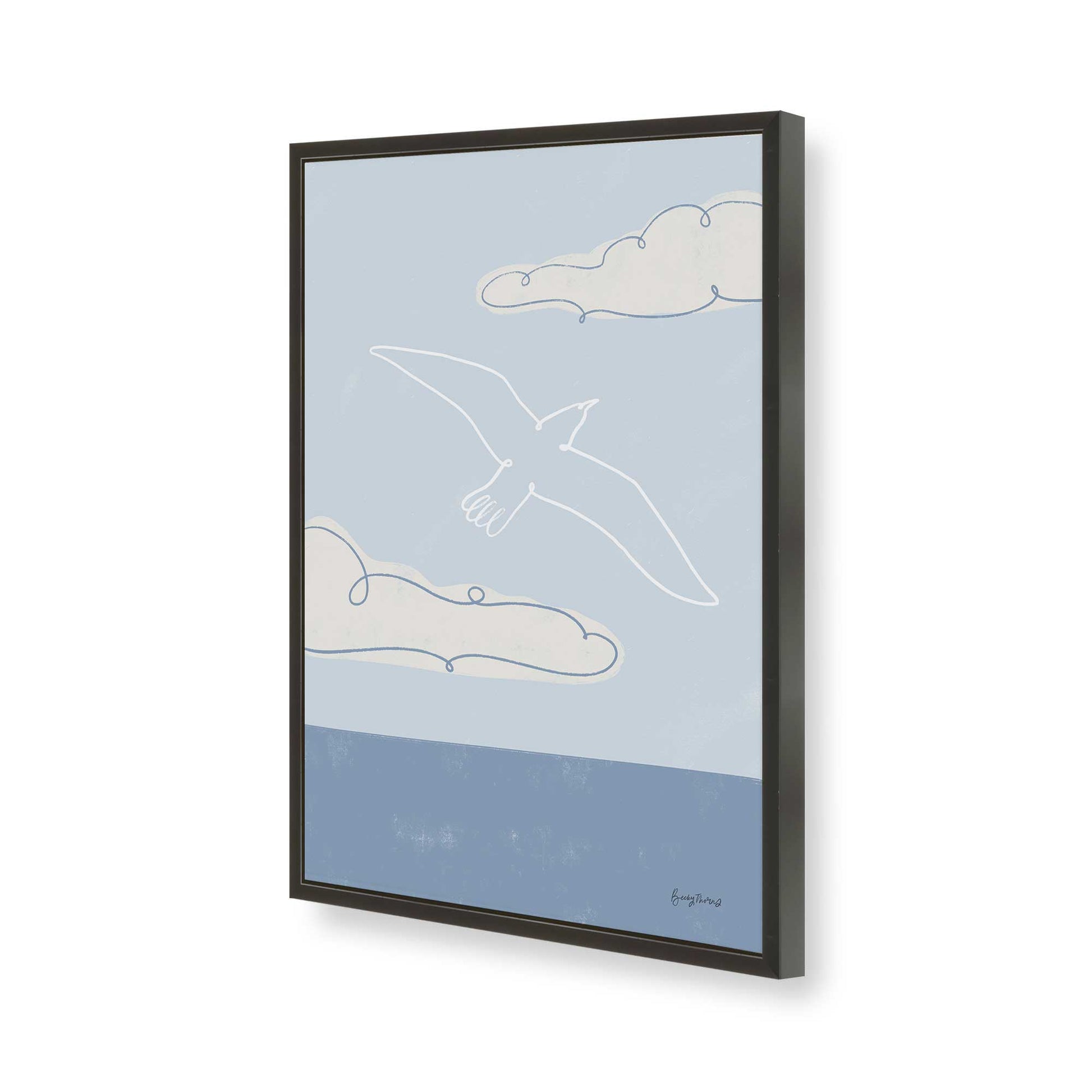 [Color:Satin Black], Picture of art in a Satin Black frame of the corner