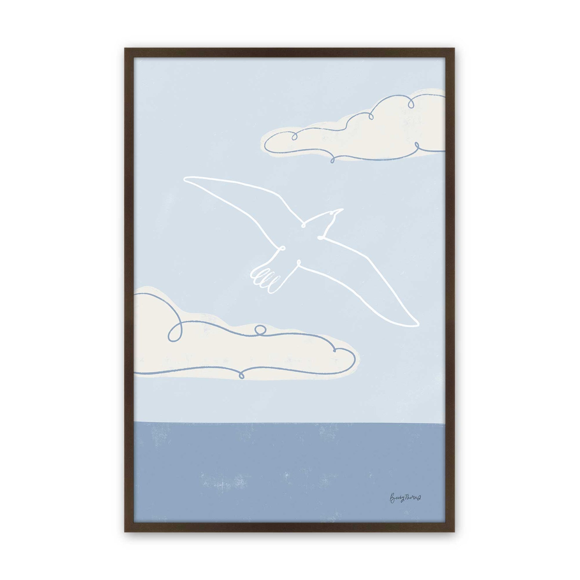 [Color:Brown], Picture of art in a Brown frame