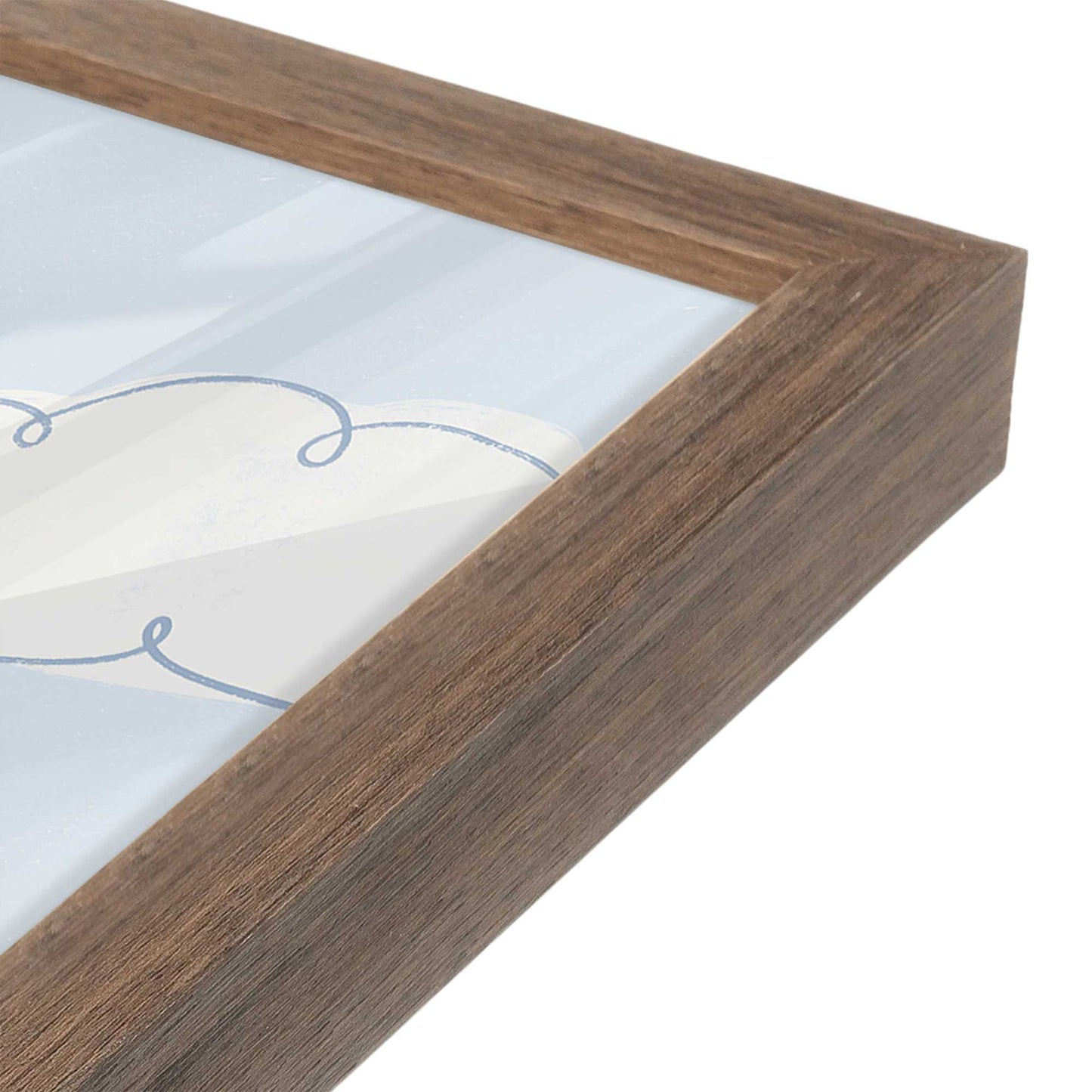 [Color:Walnut], Picture of art in a Walnut frame at an angle