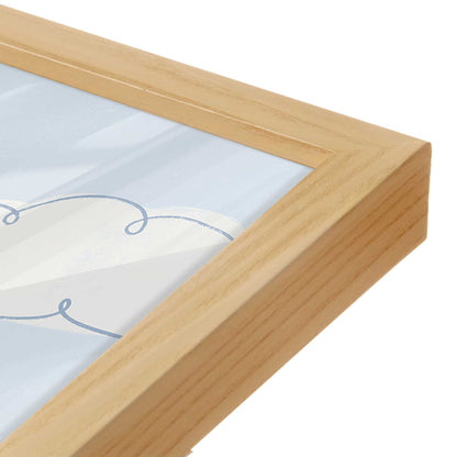 [Color:American Maple], Picture of art in a American Maple frame at an angle