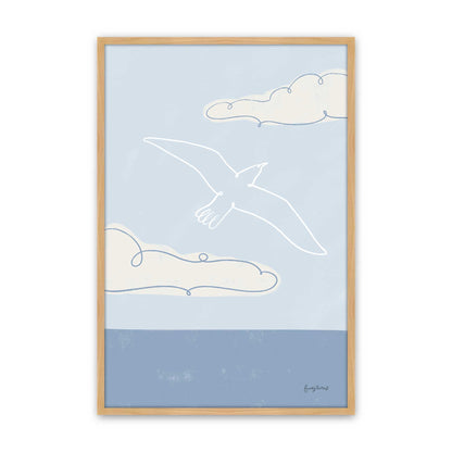 Chill Seagulls Set of 4 Art Prints