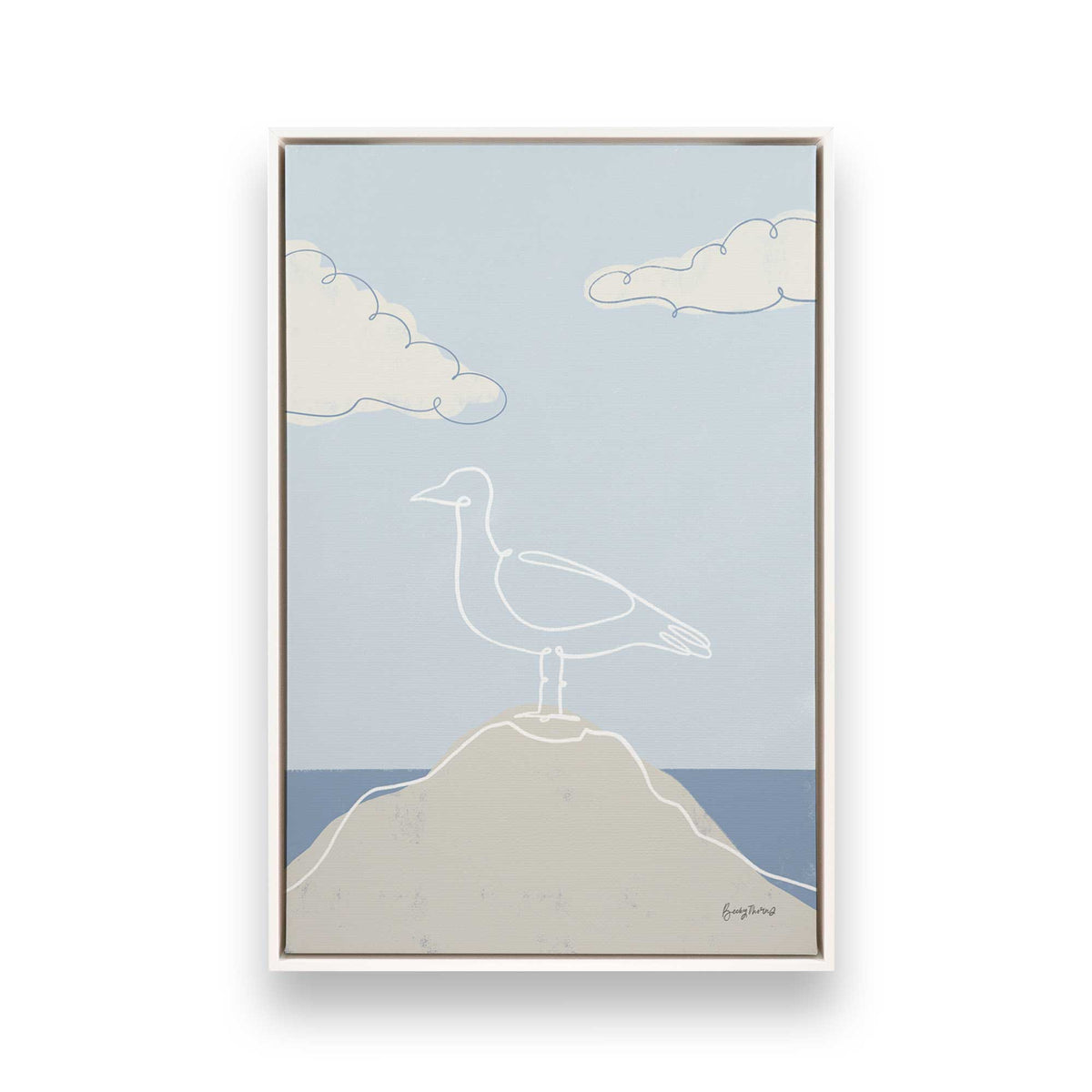 Chill Seagulls Set of 4 Canvas Prints