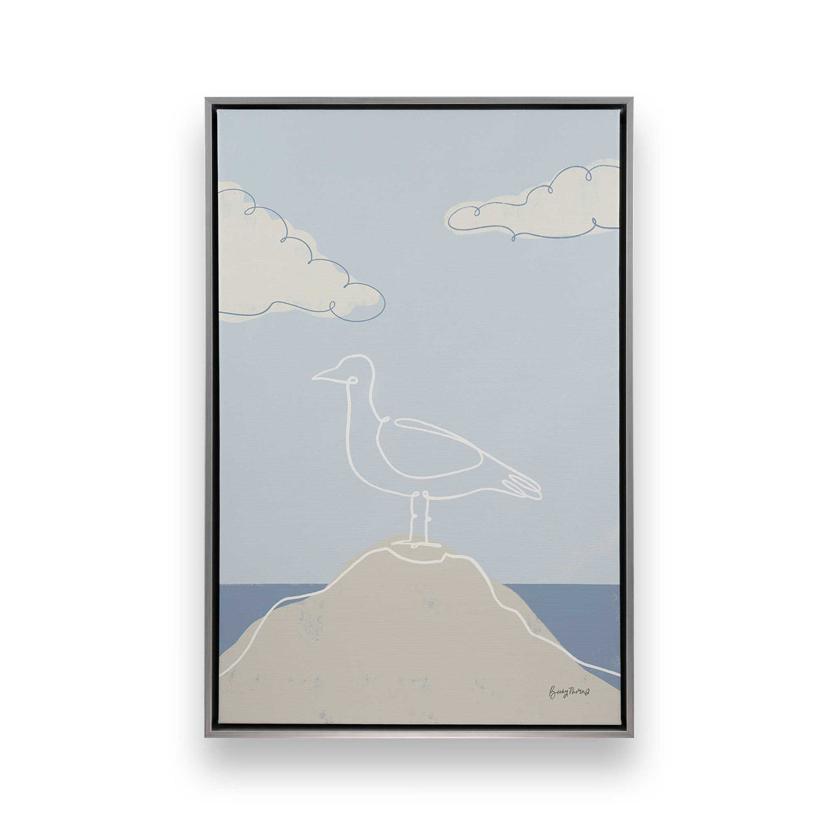 Chill Seagulls Set of 4 Canvas Prints