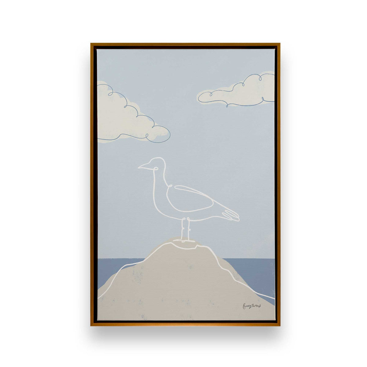 Chill Seagulls Set of 4 Canvas Prints