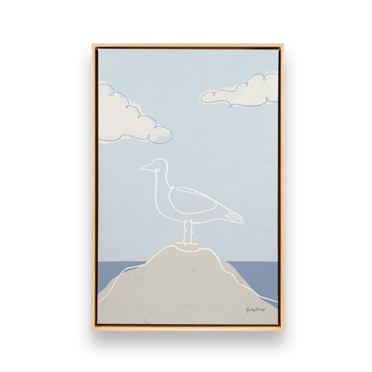 Chill Seagulls Set of 4 Canvas Prints