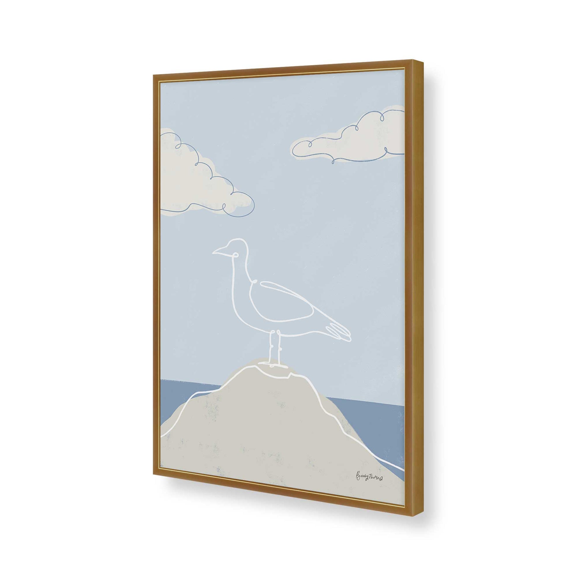 [Color:Polished Gold], Picture of art in a Polished Gold frame of the corner