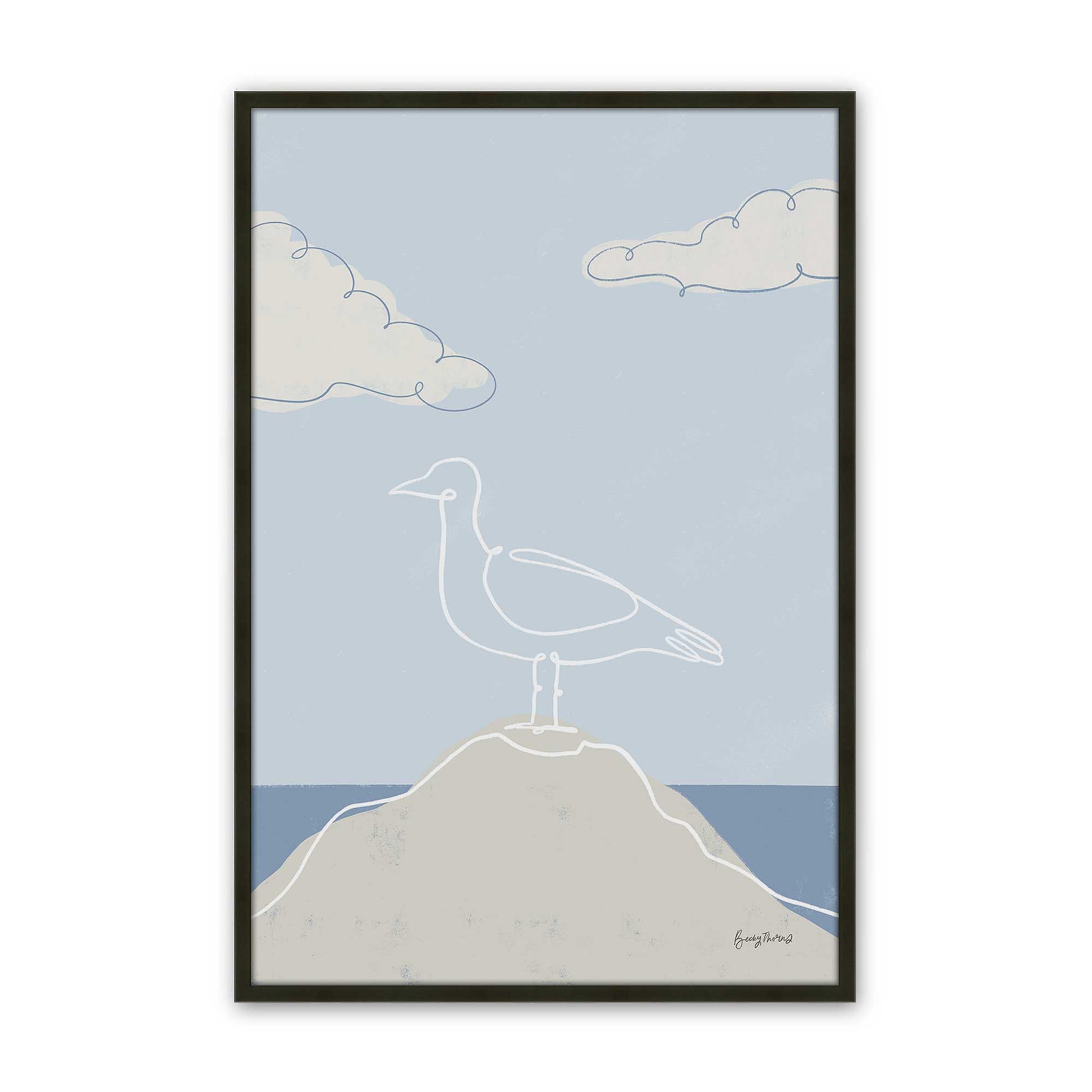 [Color:Satin Black], Picture of art in a Satin Black frame