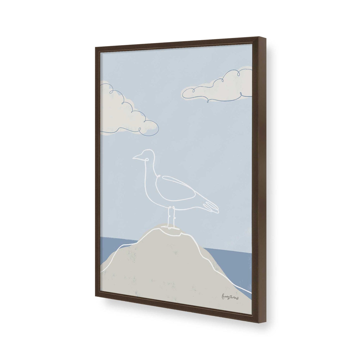 [Color:Belvinder Brown], Picture of art in a Belvinder Brown frame of the corner