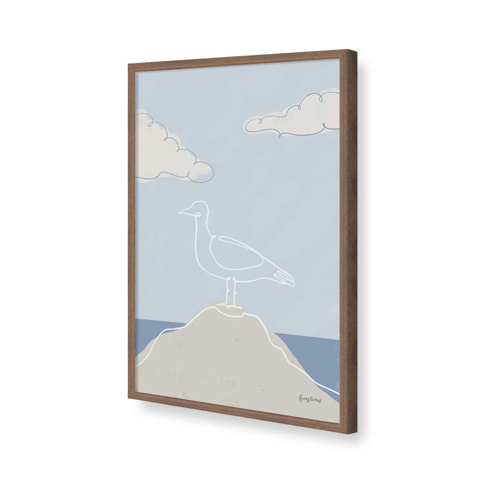 [Color:Walnut], Picture of art in a Walnut frame of the corner