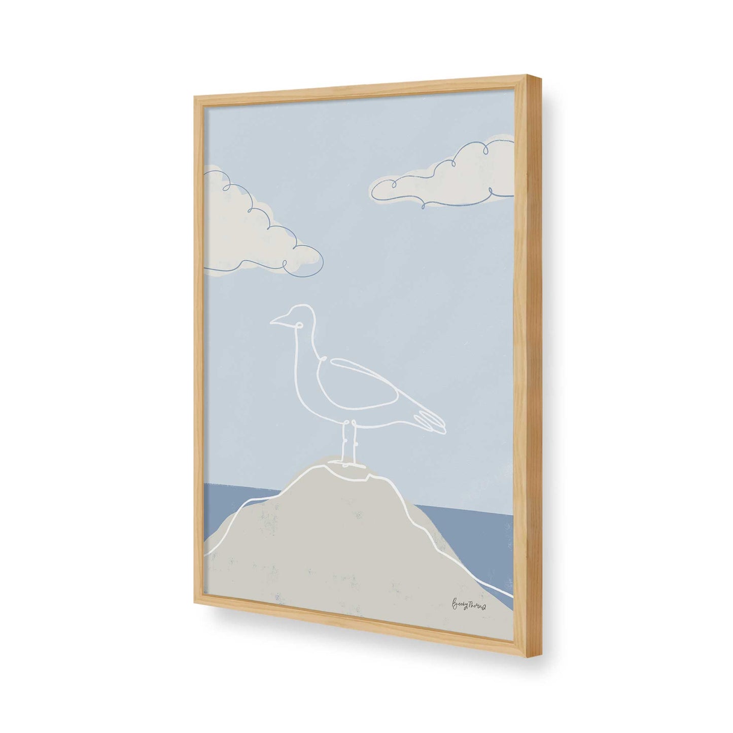 [Color:American Maple], Picture of art in a American Maple frame of the corner