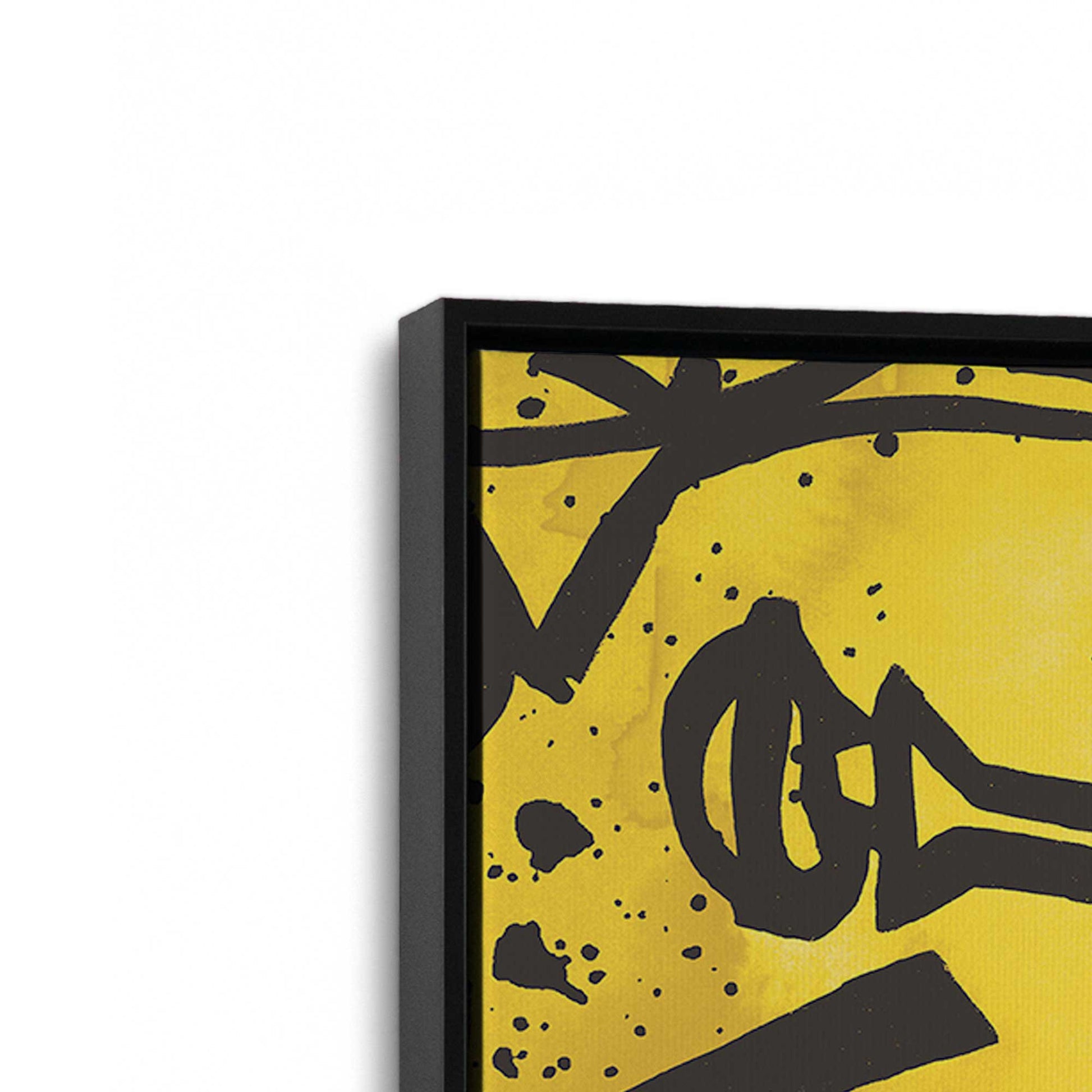 [Color:Satin Black], Picture of art in a Satin Black frame at an angle