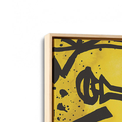 [Color:American Maple], Picture of art in a American Maple frame at an angle