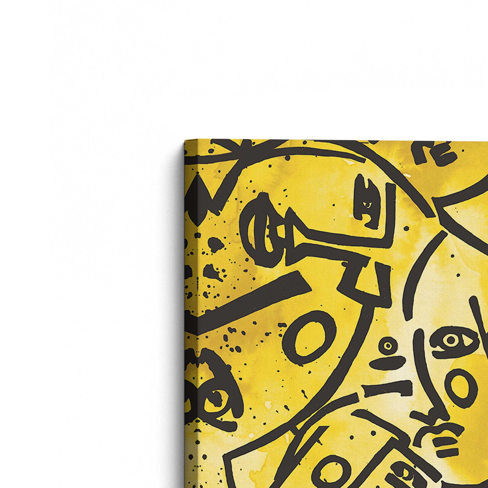 [Color:Stretched Canvas], Picture of the corner of the art