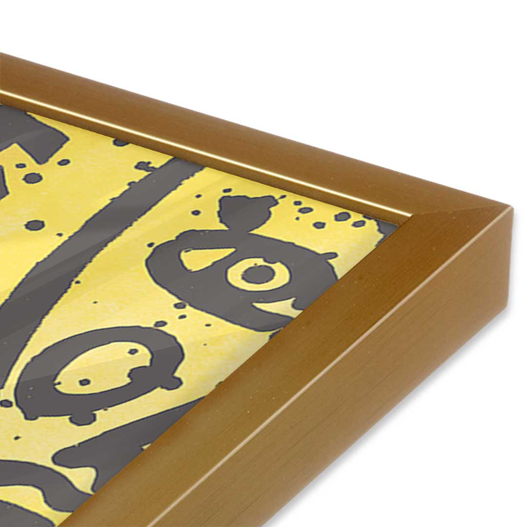 [Color:Polished Gold], Picture of art in a Polished Gold frame at an angle