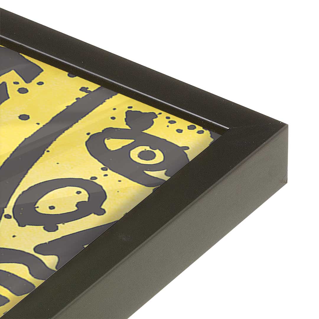 [Color:Satin Black], Picture of art in a Satin Black frame at an angle