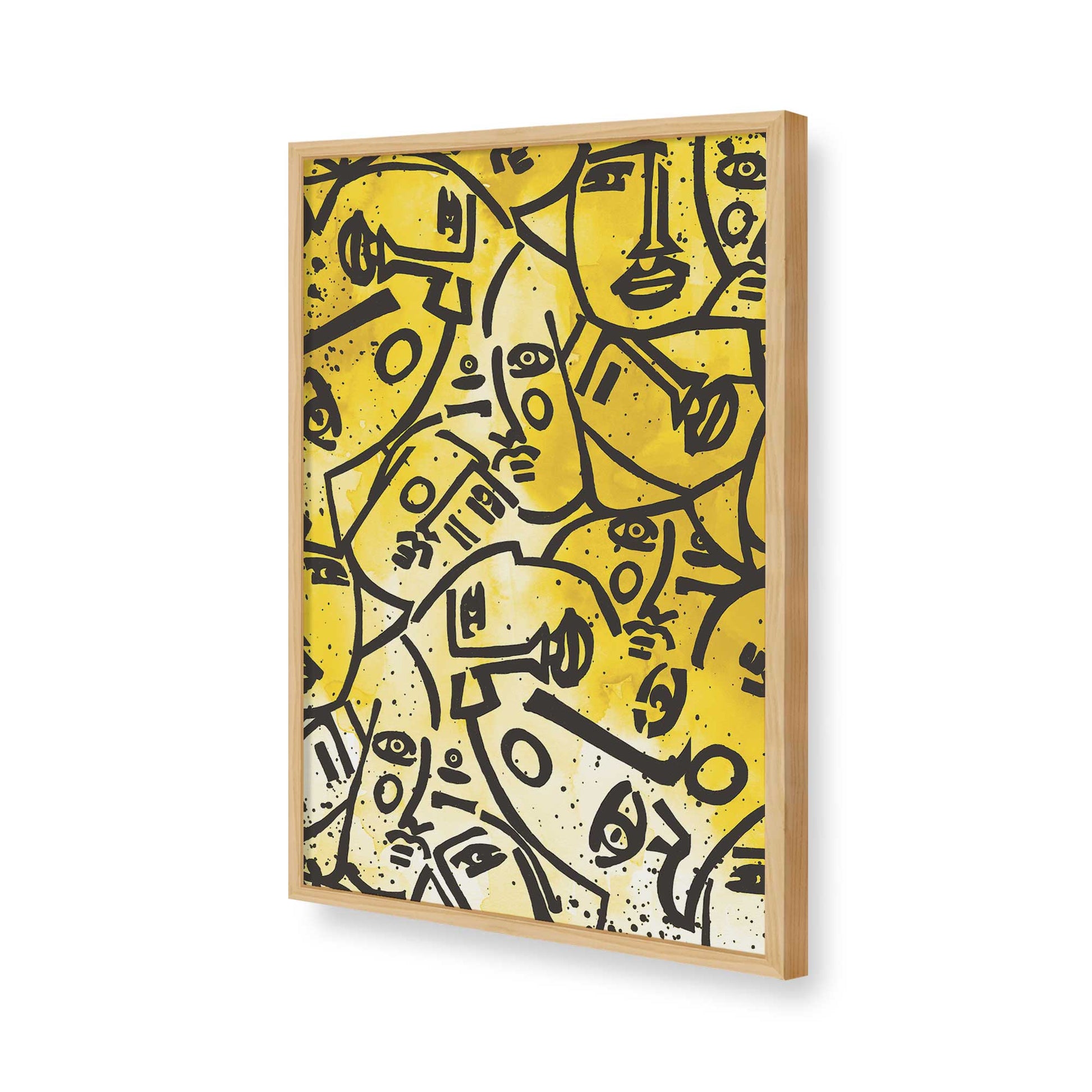 [Color:American Maple], Picture of art in a American Maple frame of the corner