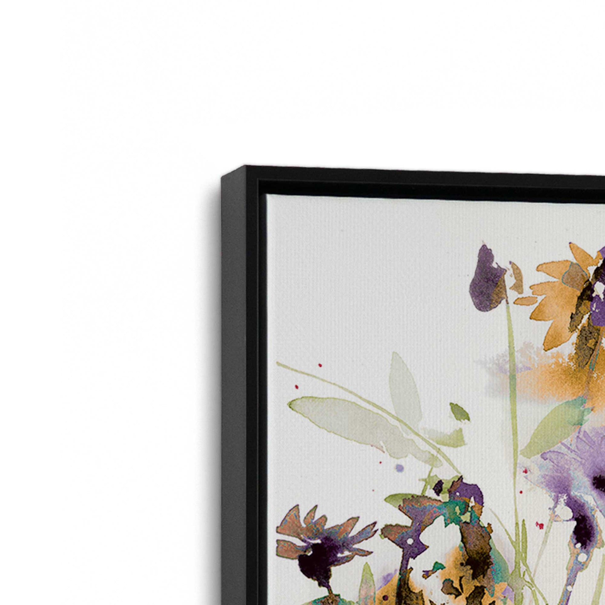 [Color:Satin Black], Picture of art in a Satin Black frame at an angle