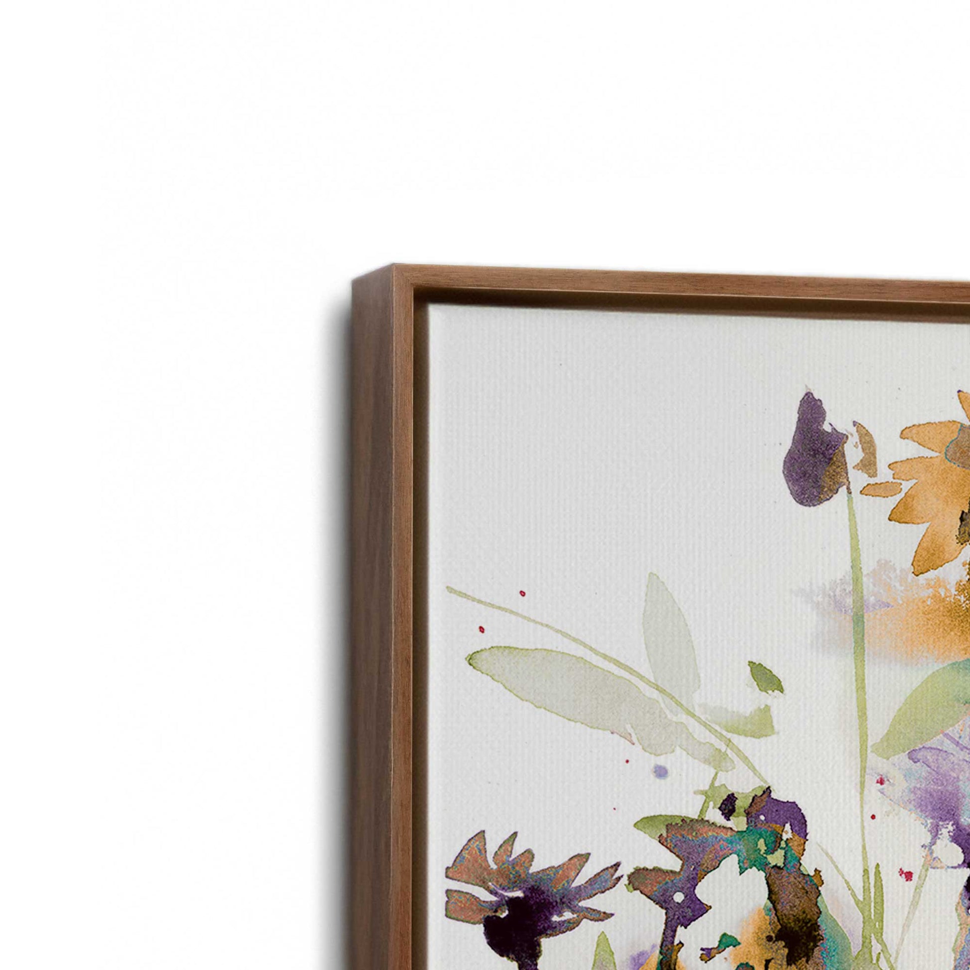 [Color:Walnut], Picture of art in a Walnut frame at an angle