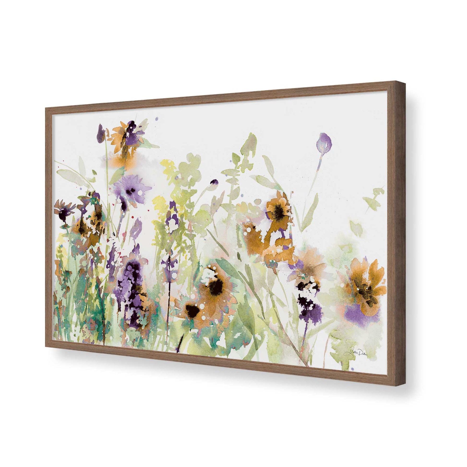 [Color:Walnut], Picture of art in a Walnut frame of the corner