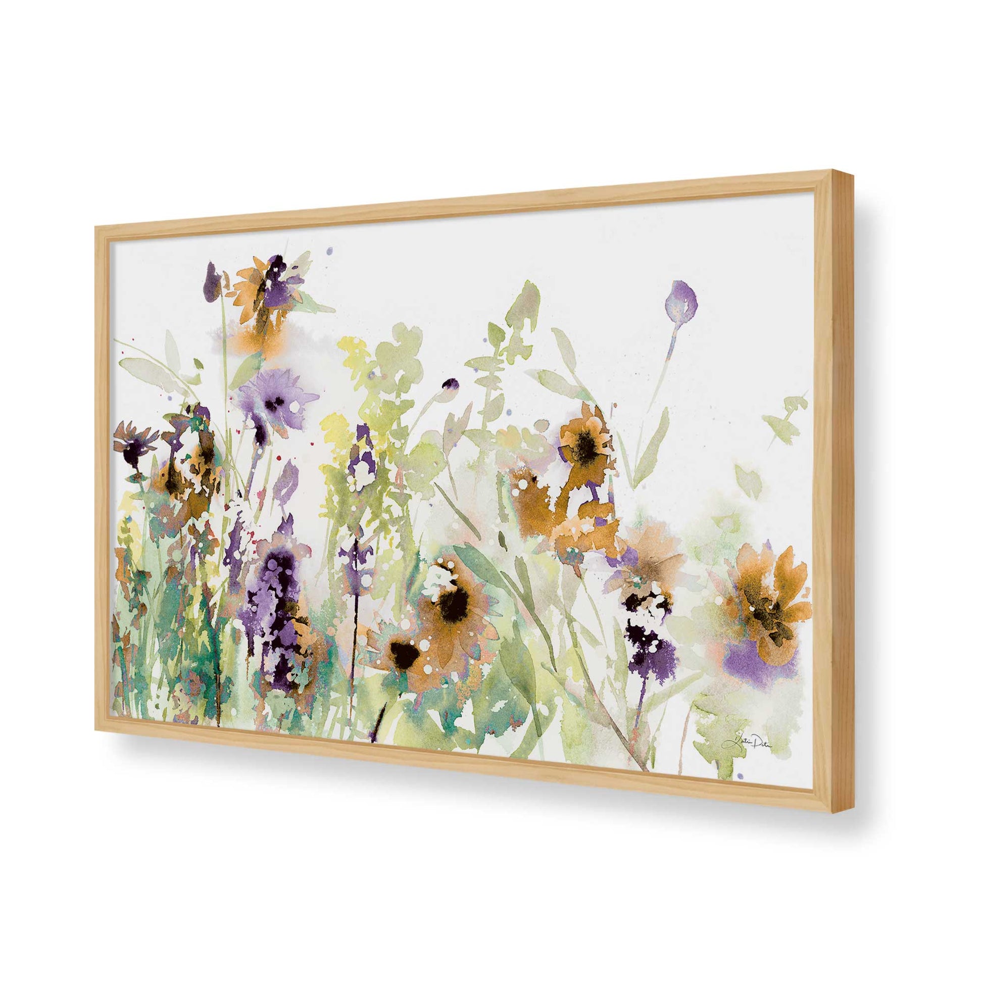 [Color:American Maple], Picture of art in a American Maple frame of the corner