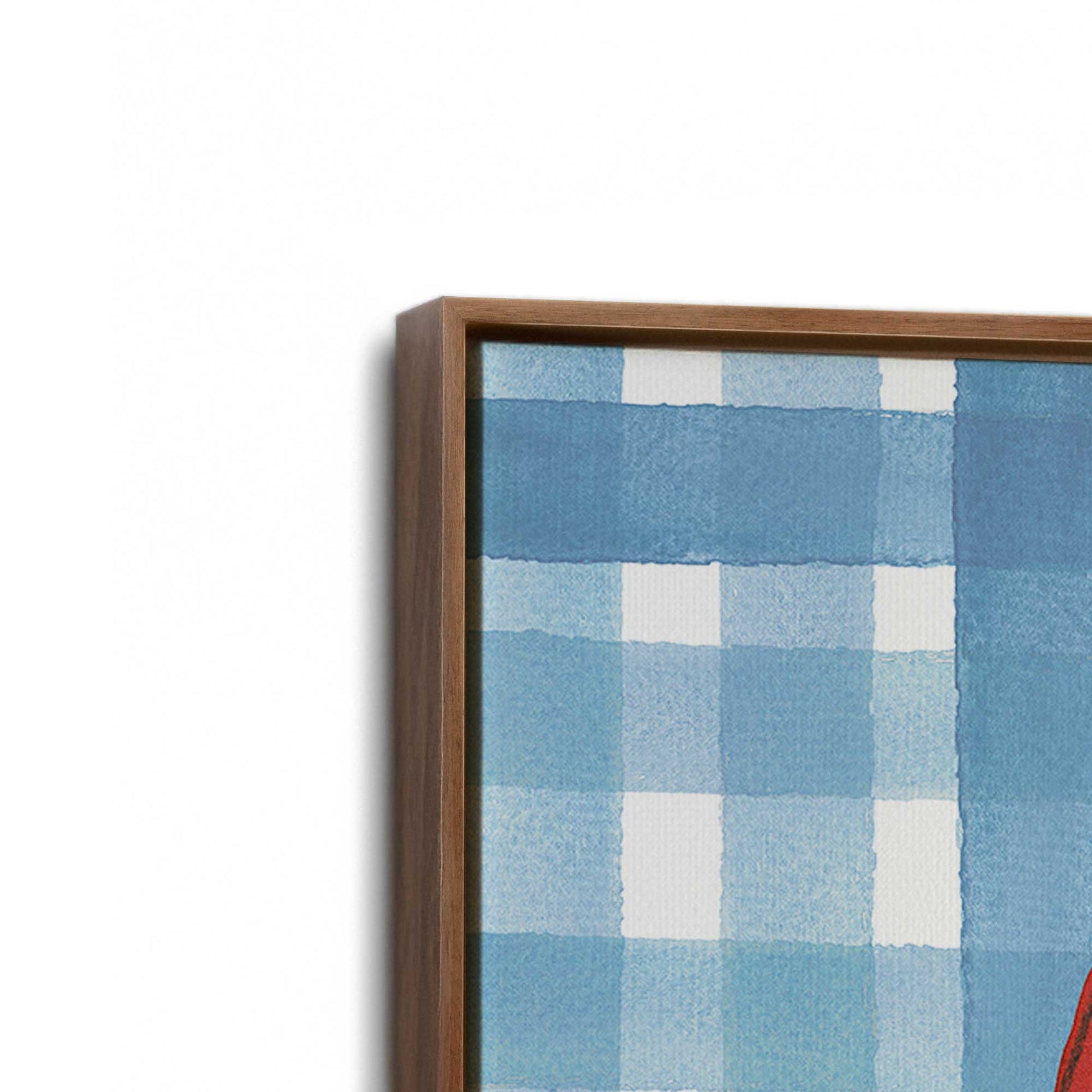 [Color:Walnut], Picture of art in a Walnut frame at an angle