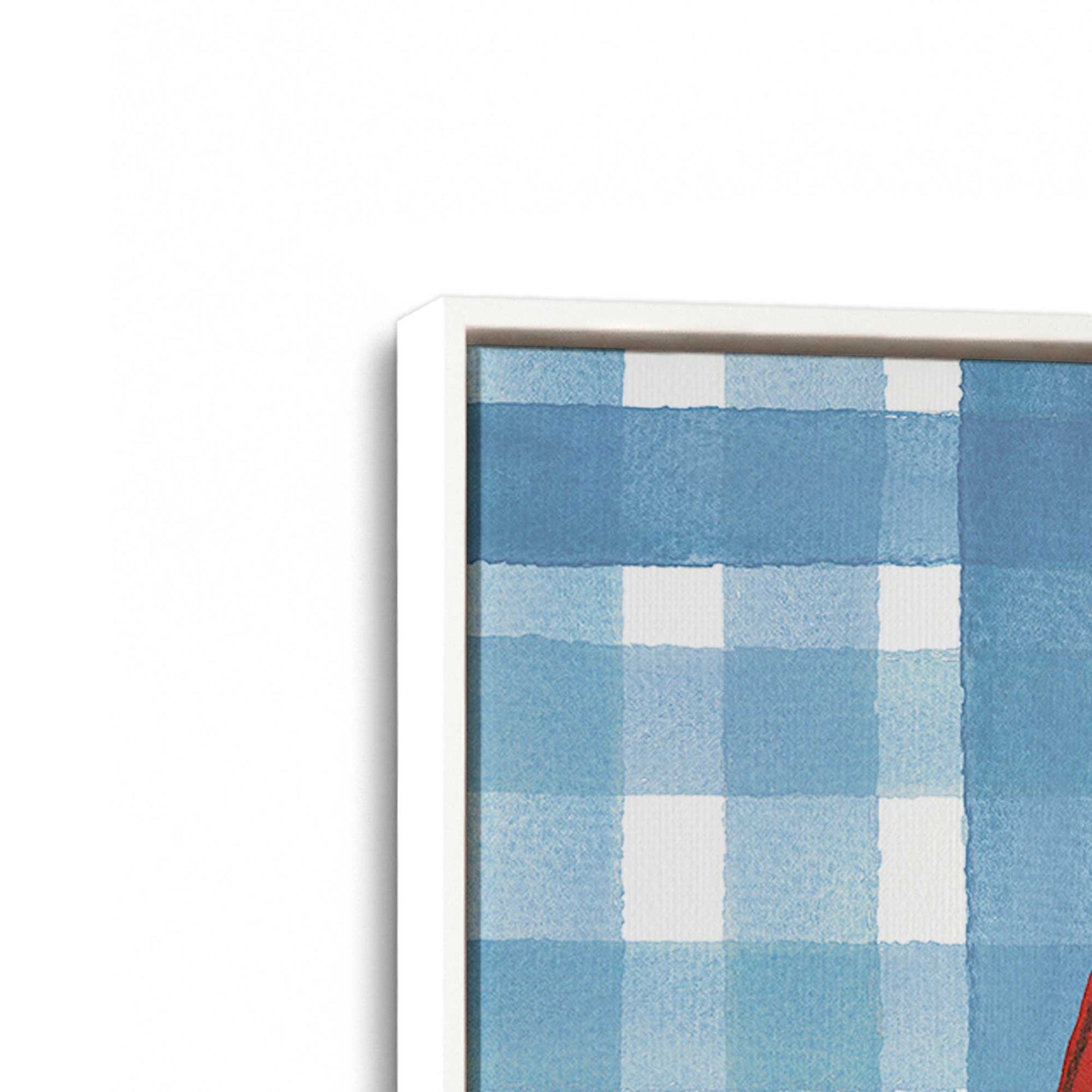 [Color:Opaque White], Picture of art in a White frame at an angle