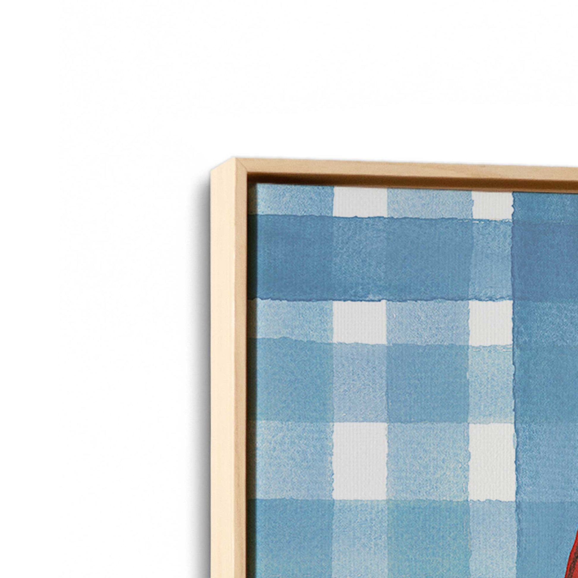 [Color:American Maple], Picture of art in a American Maple frame at an angle