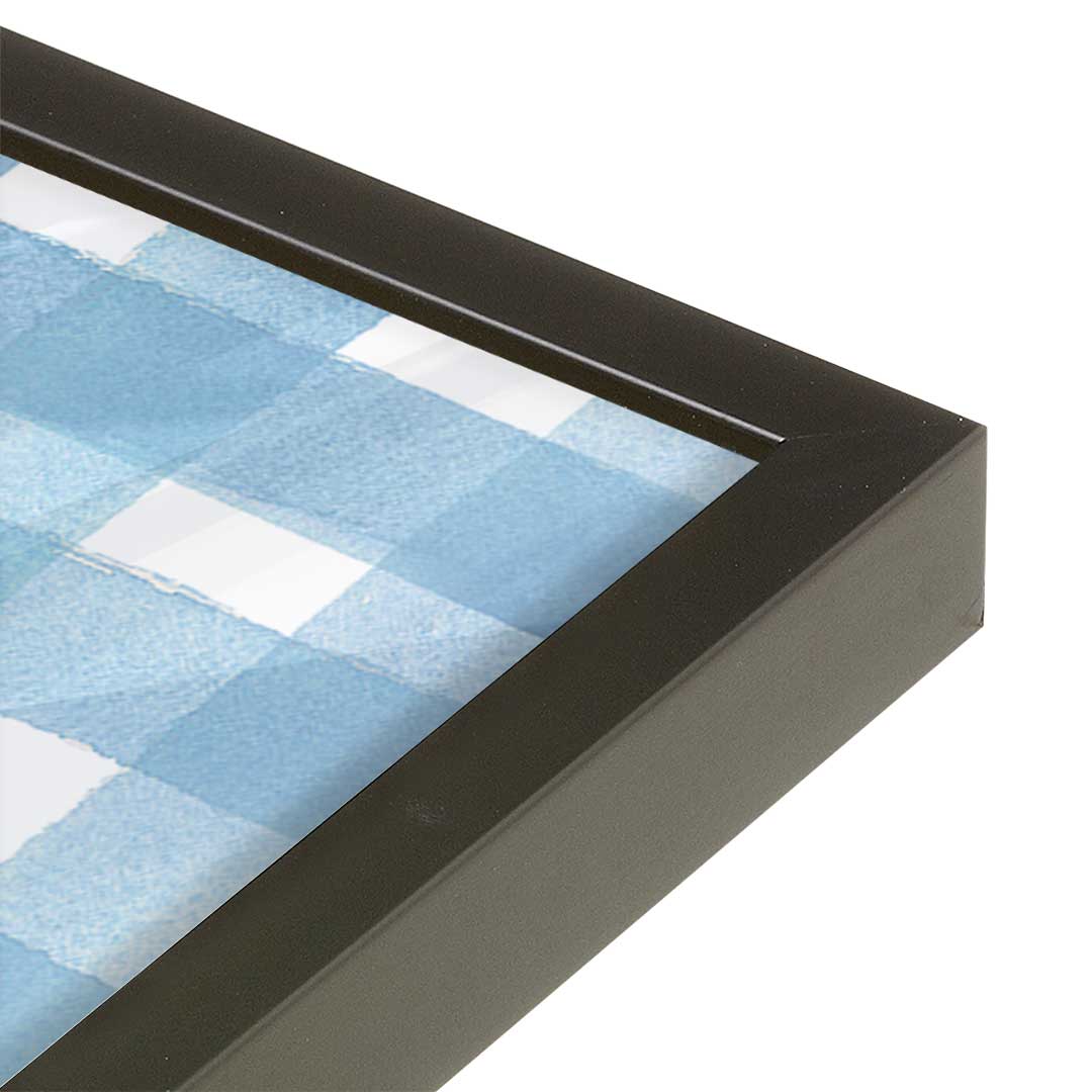 [Color:Satin Black], Picture of art in a Satin Black frame at an angle