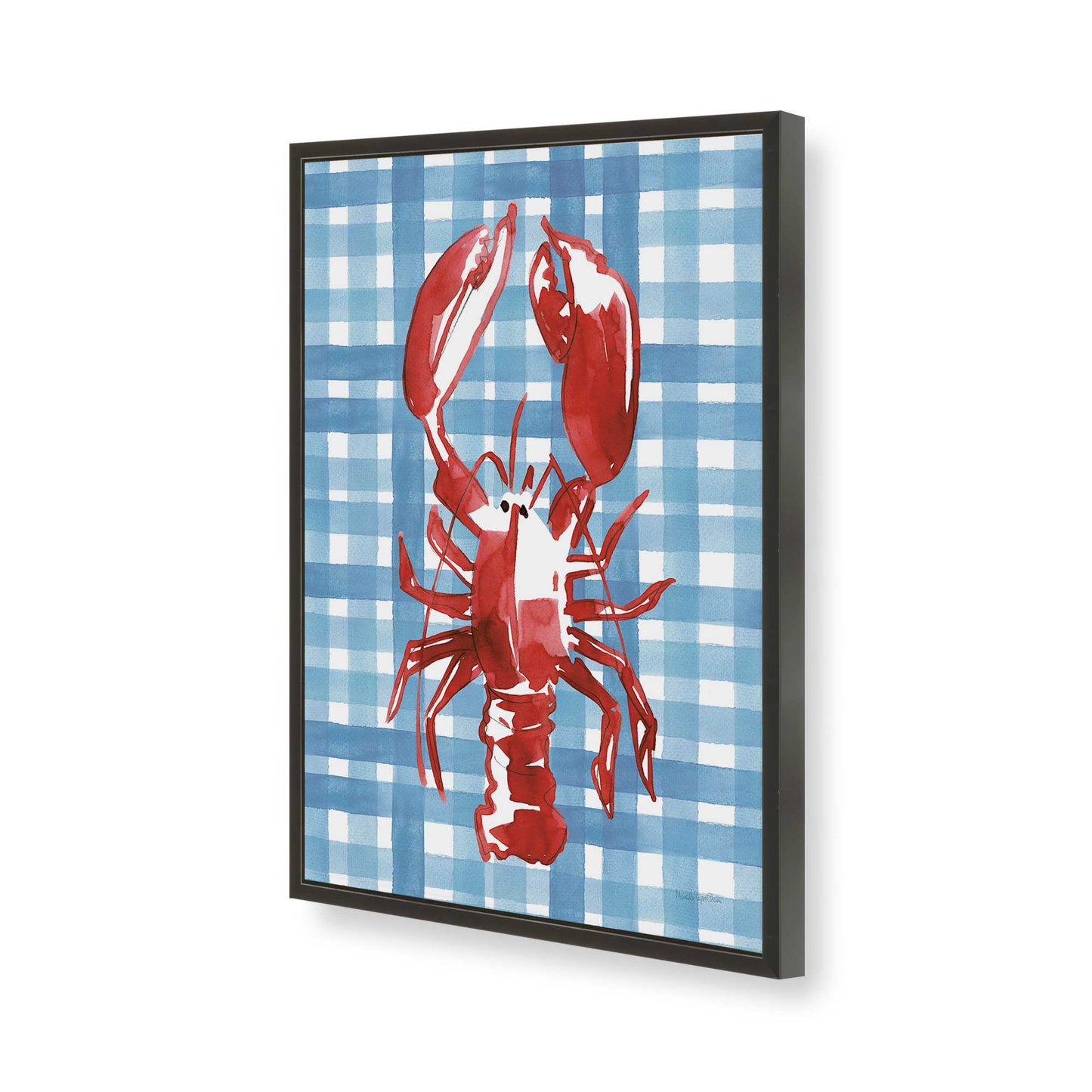 [Color:Satin Black], Picture of art in a Satin Black frame of the corner