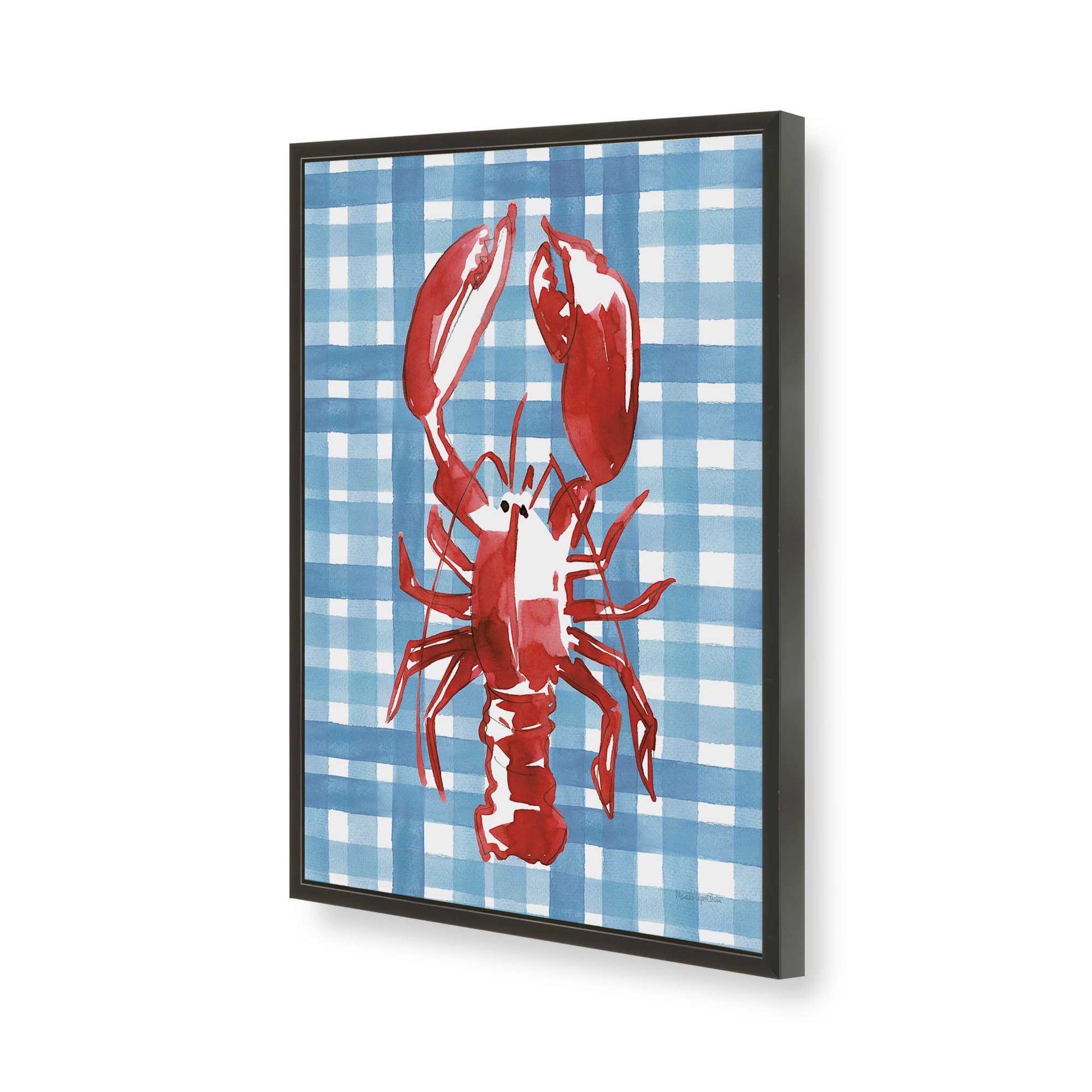 [Color:Satin Black], Picture of art in a Satin Black frame of the corner